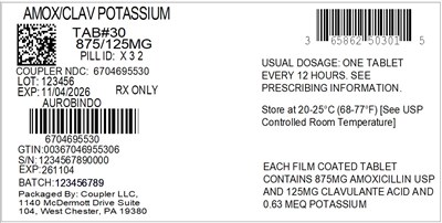 Label (65862 503 01 Amox Clav 875 125mg 67046 955 30)
